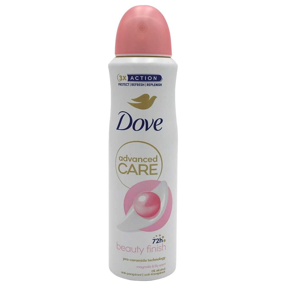 Dove Antiperspirant Deodorant Advanced Care Beauty Finish, Formula Hidratanta 48h, Spray, 150 ml