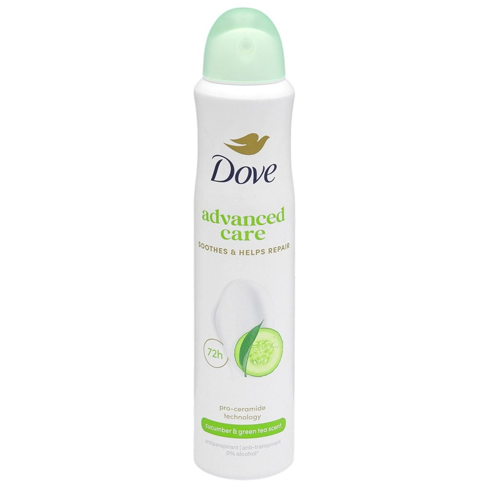 Dove Antiperspirant Deodorant Spray, Advanced Care Go Fresh, Extract de Castravete si Ceai Verde, 200 ml