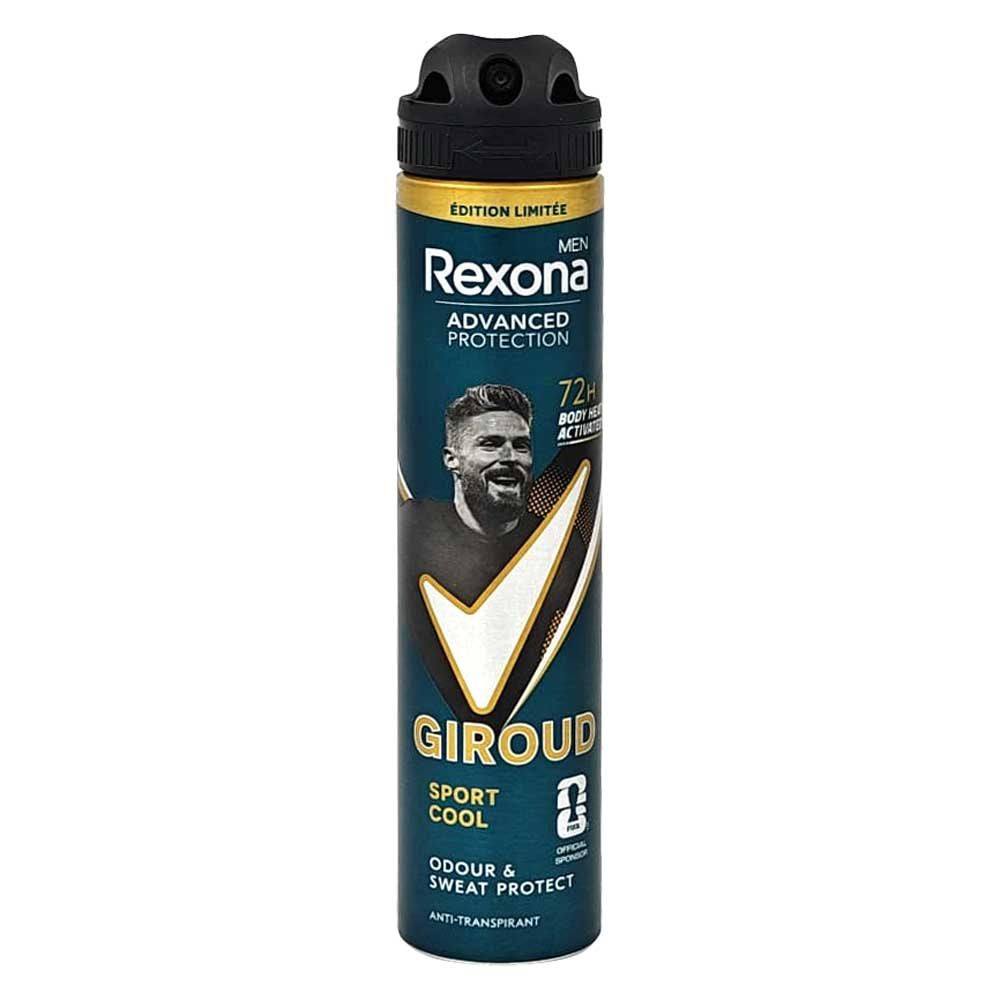 Rexona Men Sport Cool, Antiperspirant Deodorant Spray, Protectie 48h, Editie Speciala Olivier Giroud, 200 ml