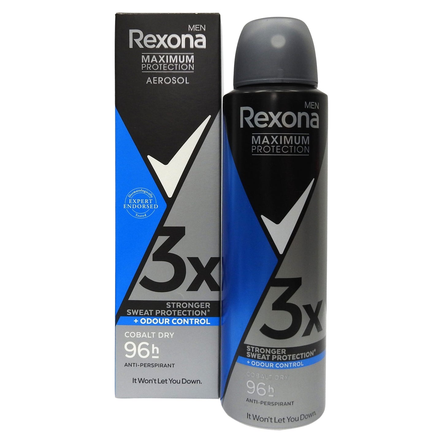 Rexona Men Antiperspirant Spray Maximum Protection Cobalt Dry, Protectie 96 Ore Contra Transpiratiei, 150 ml