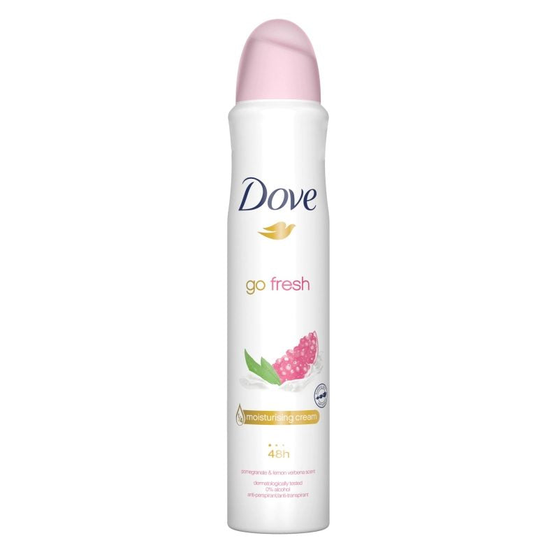 Dove Antiperspirant Spray Go Fresh, Deodorant cu Parfum de Rodie și Verbena, Protecție 48h, 200 ml