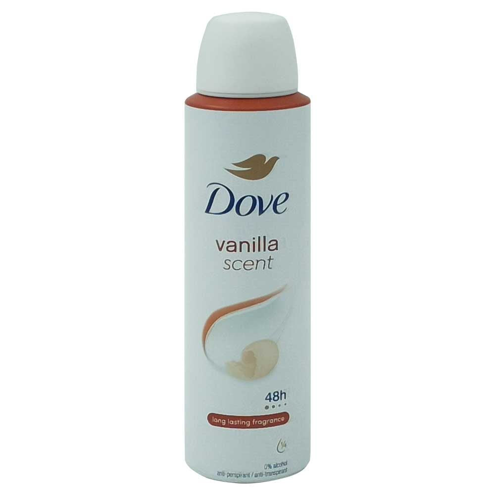 Dove Antiperspirant Deodorant, Protectie 48h, Parfum de Vanilie, Spray, 150 ml