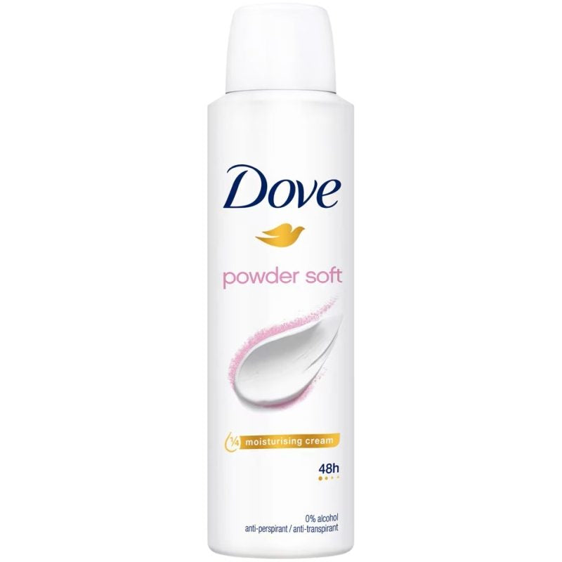 Dove Antiperspirant Spray Powder Soft, Protectie 48h Cu 1/4 Crema Hidratanta, Parfum Delicat De Pudra, 150 ml