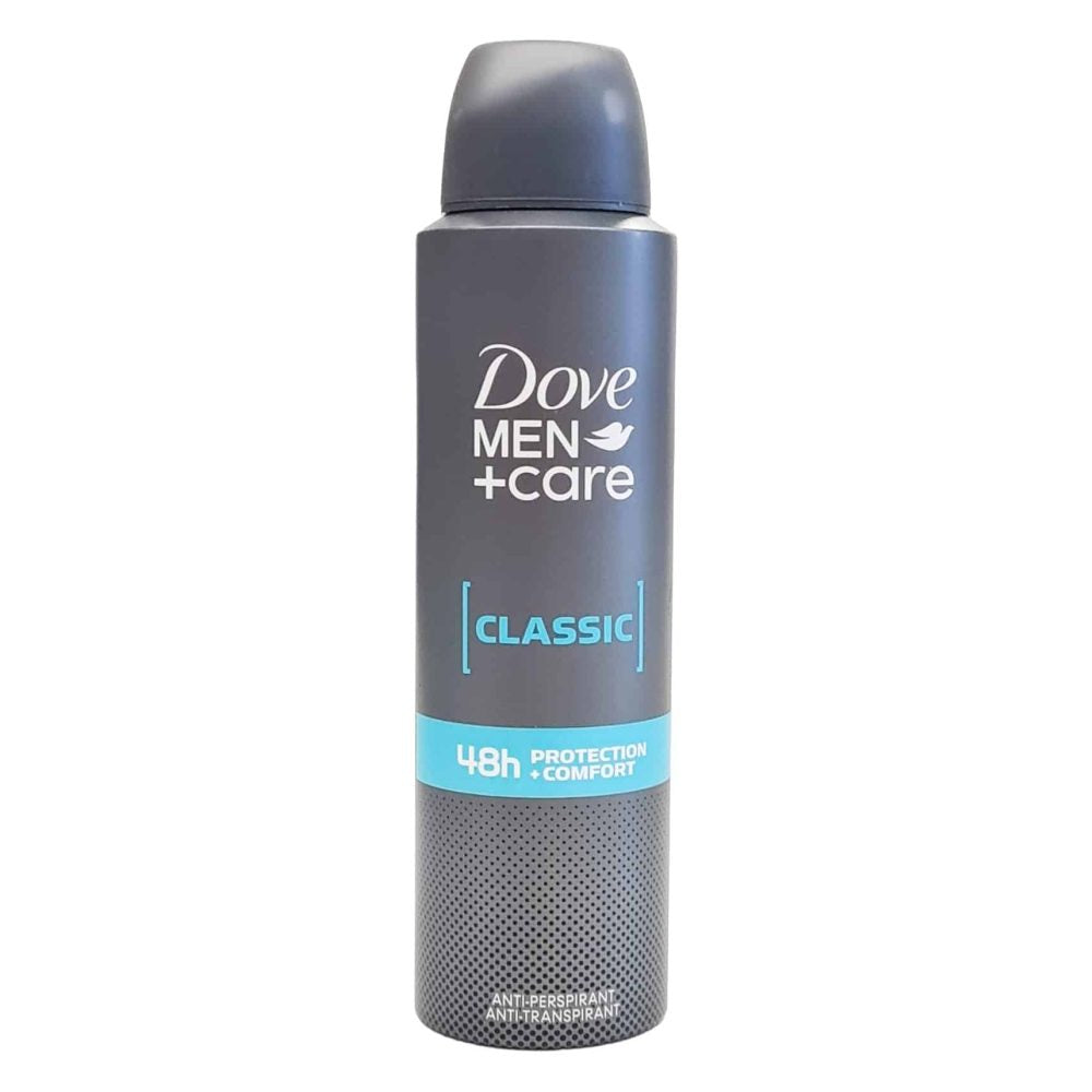 Dove Men+Care Classic Antiperspirant Spray, Protectie 48h, Tehnologie cu 1/4 Crema Hidratanta, 150 ml