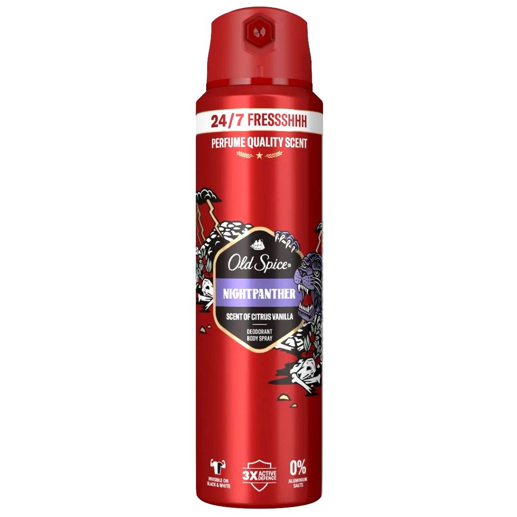 Deodorant Spray Old Spice Nightpanther, Protectie Împotriva Mirosurilor Neplăcute, 200 ml