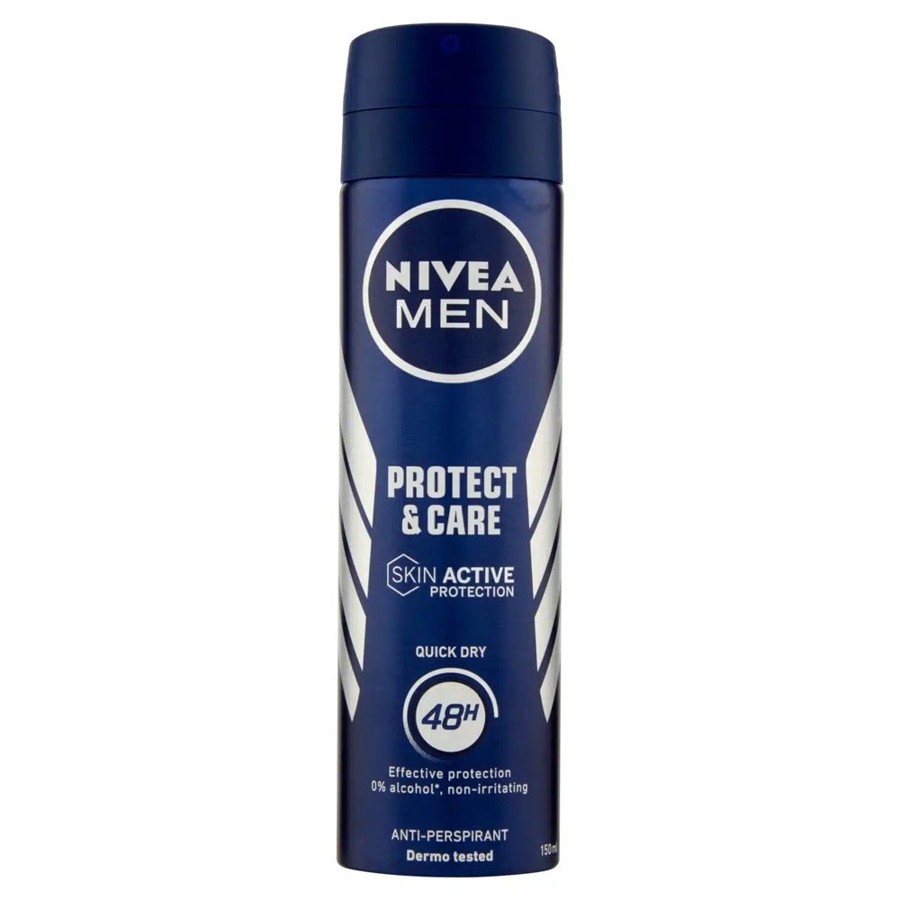 Nivea Men Protect & Care, Deodorant Antiperspirant cu Protectie 48h, Spray, 150 ml