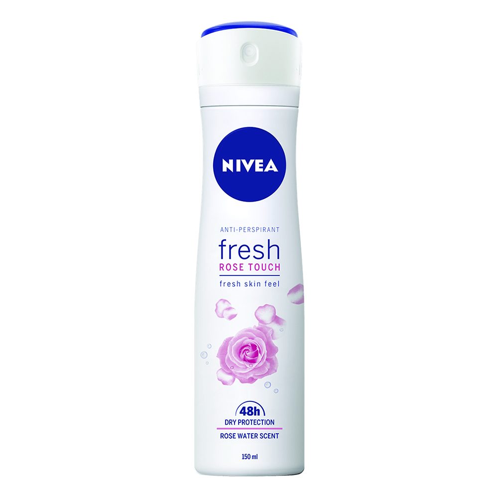 Nivea Fresh Rose Deodorant Antiperspirant, Protectie 48h, Parfum Delicat de Trandafir, 150 ml