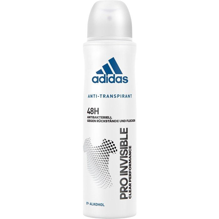Adidas Antiperspirant Deodorant Femei Pro Invisible, Protectie 48h Impotriva Urmelor Albe si Petelor Galbene, Spray 150 ml