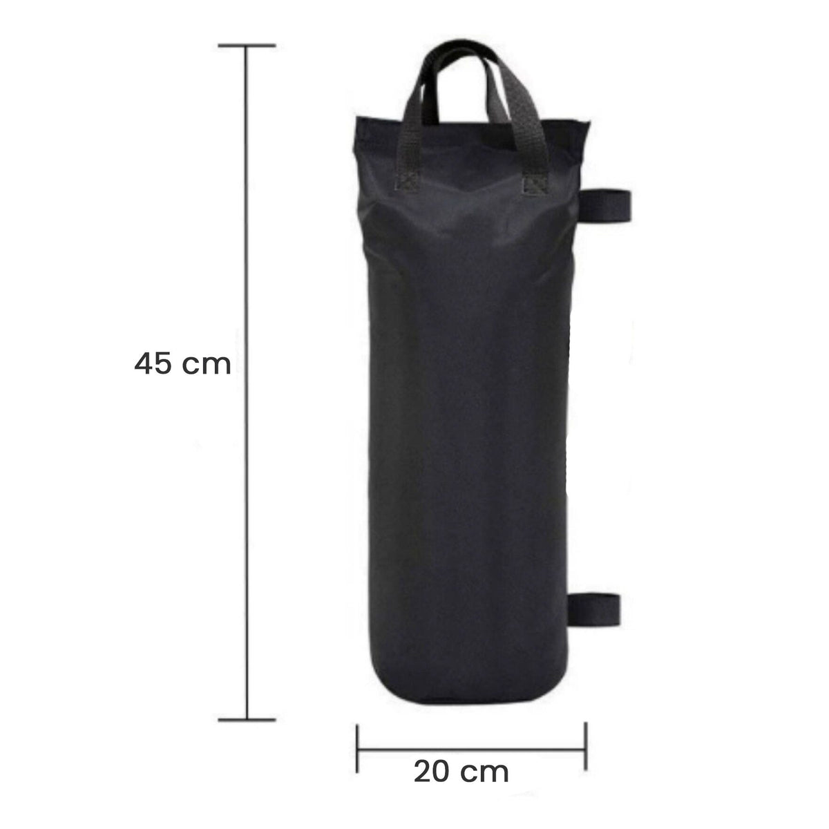 Saci de Ancorare Cort si Pavilion, Greutati Fixare cu Buzunar pentru Nisip, Poliester Oxford, 45 x 20 x 20 cm, Set 4 Bucati, Negru