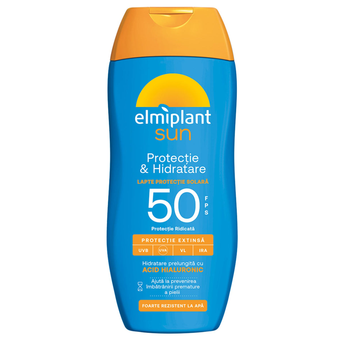 Elmiplant Sun Lapte Protectie Solara, Crema Hidratanta cu Acid Hialuronic, Protectie Ridicata SPF 50, 200 ml