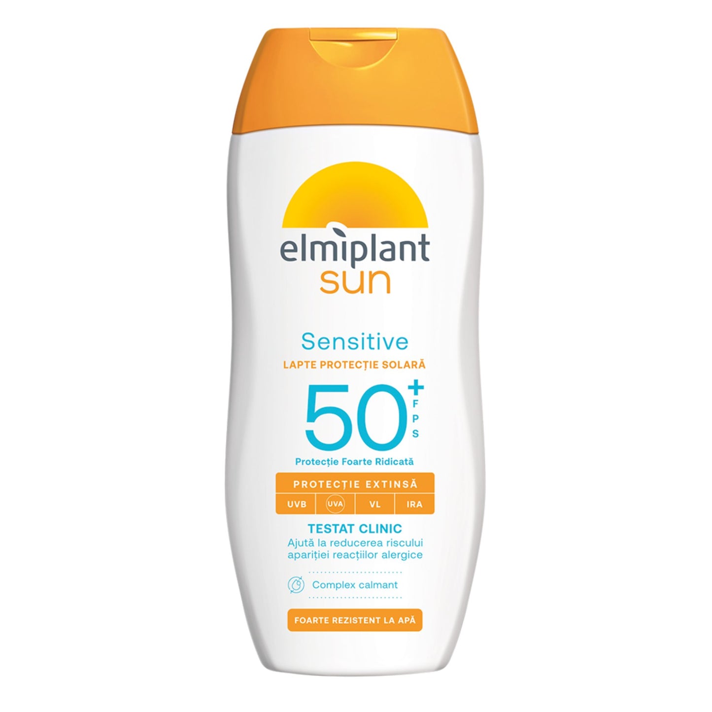 Elmiplant Sun Lapte Protectie Solara Sensitive, Crema de Soare SPF 50+ pentru Piele Sensibila, Formula Hipoalergenica, 200 ml