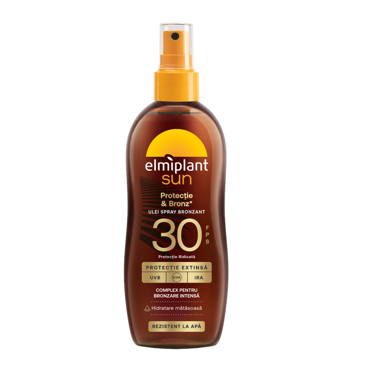 Elmiplant Sun Ulei Spray Bronzant pentru Corp, Protectie Solara SPF 30, Formula pentru Accelerarea Bronzului, 150 ml
