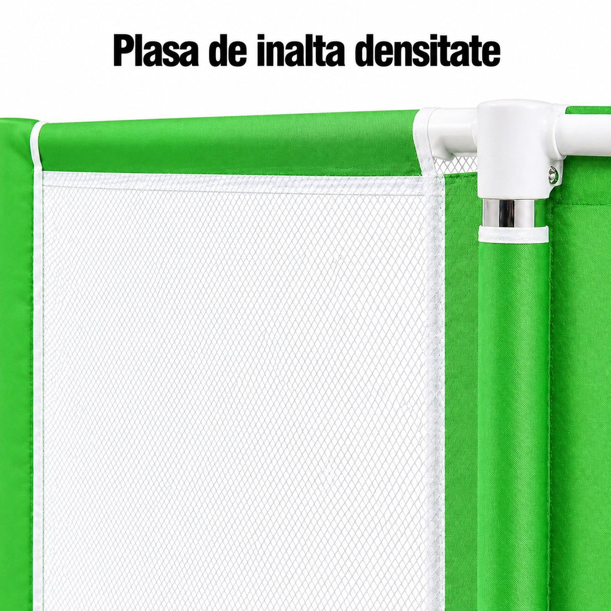 Tarc De Joaca DNT-105 Cu Cos De Baschet, Usa Cu Fermoar Si Plasa Laterala, Material Textil, 130x115x65 cm, Verde