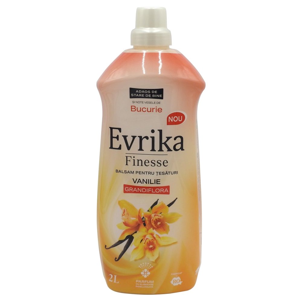 Evrika, Balsam Pentru Rufe, Parfum Intens De Vanilie Grandiflora, Tehnologie De Catifelare, Recipient 2 L