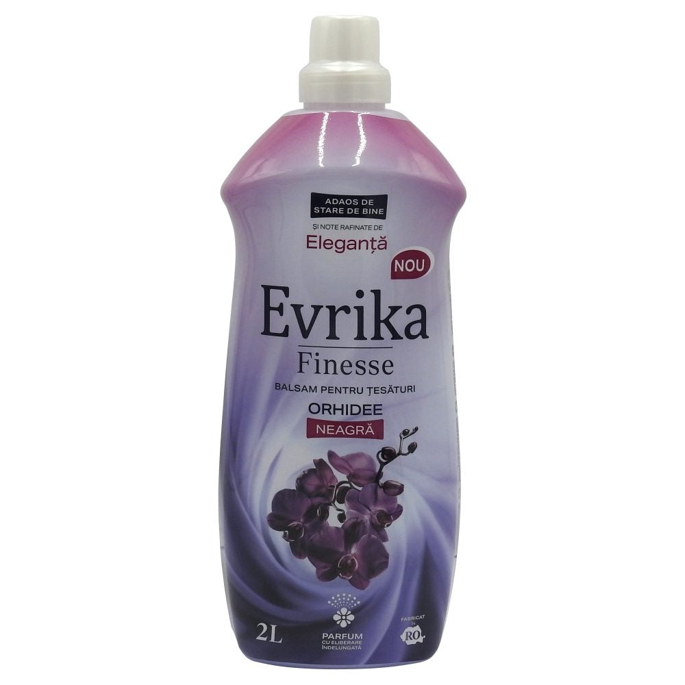 Balsam pentru Rufe Evrika, Parfum de Orhidee Neagra, Catifelare si Prospetime, Recipient de Plastic, 2 L