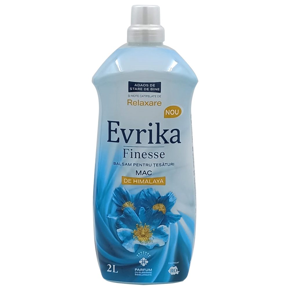 Balsam pentru Rufe Evrika, Parfum Mac de Himalaya, Catifelare Tesaturi, Bidon 2 L