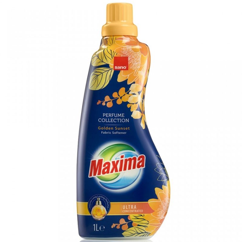 Sano Balsam de Rufe, Maxima Perfume Collection Golden Sunset, Parfum Intens cu Tehnologie de Microcapsule, 40 Spalări, 1 L