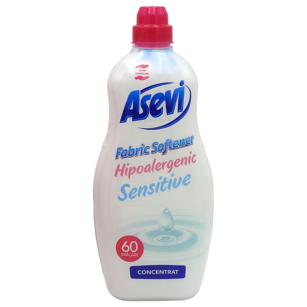 Balsam de Rufe Concentrat Asevi Sensitif, Formula Hipoalergenica pentru Piele Sensibila, 60 Spalari, 1.5 L