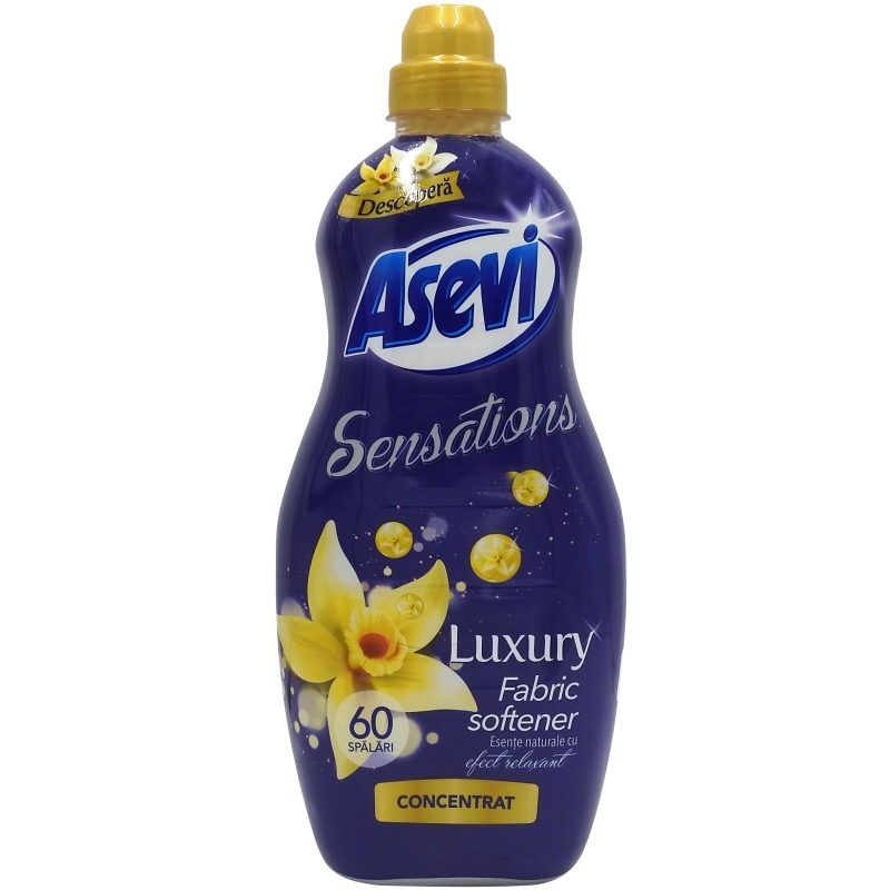 Balsam de Rufe Concentrat Asevi Sensations Luxury, Parfum Intens de Lungă Durată, 60 Spălări, 1.44 L
