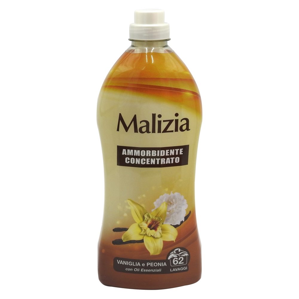 Balsam pentru Rufe Malizia, Parfum de Vanilie si Bujori, Formula Concentrata, 1.25 L, 62 Spalari
