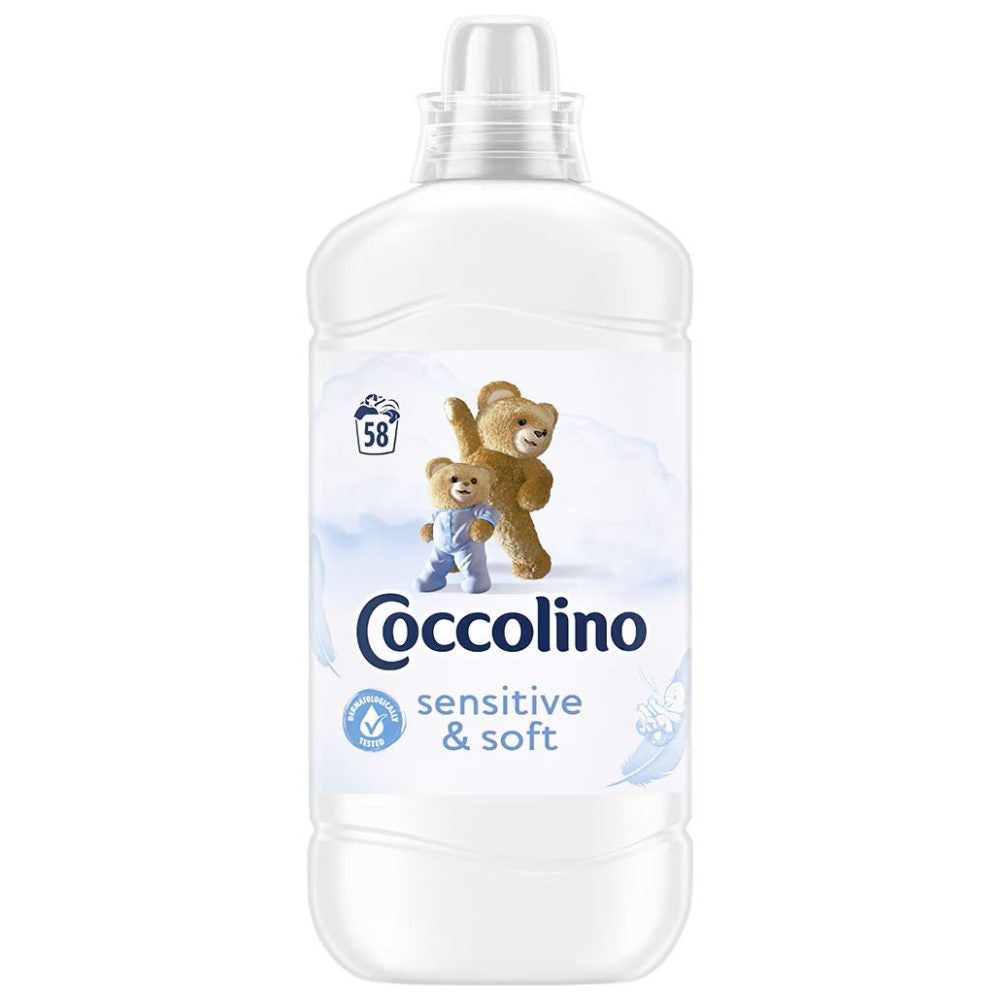 Balsam de Rufe Coccolino Sensitive Soft, Formula Hipoalergenica, Parfum Delicat, 58 Spalari, 1.45 L
