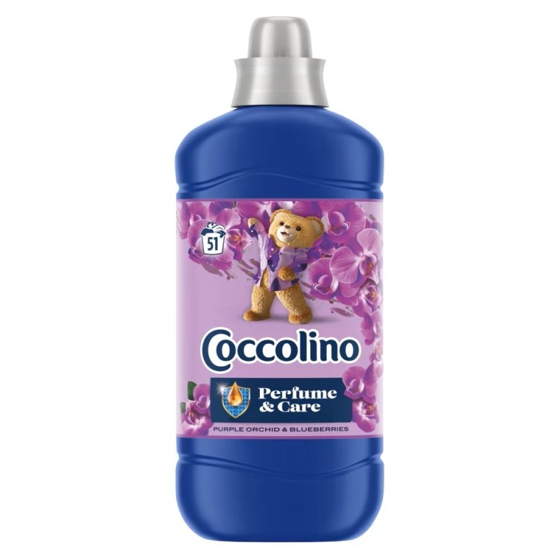Balsam pentru Rufe Coccolino, Purple Orchid and Blueberries, Parfum Intens de Orhidee, 51 Spalari, 1.275 L
