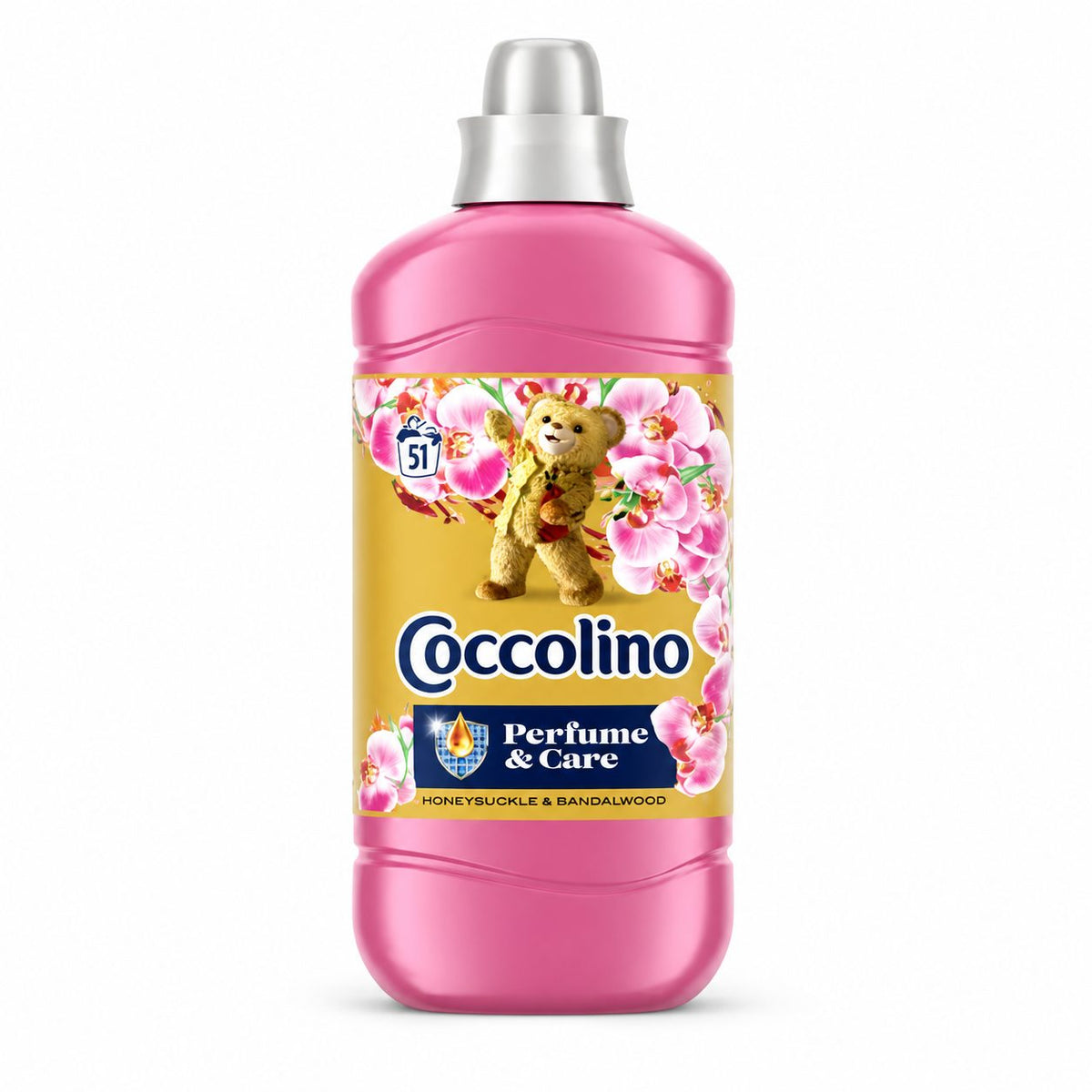 Balsam de Rufe Coccolino Ultimate Care, Parfum Honeysuckle & Sandalwood, Tehnologie Pro-Fiber, 1.275 L, 51 Spalari
