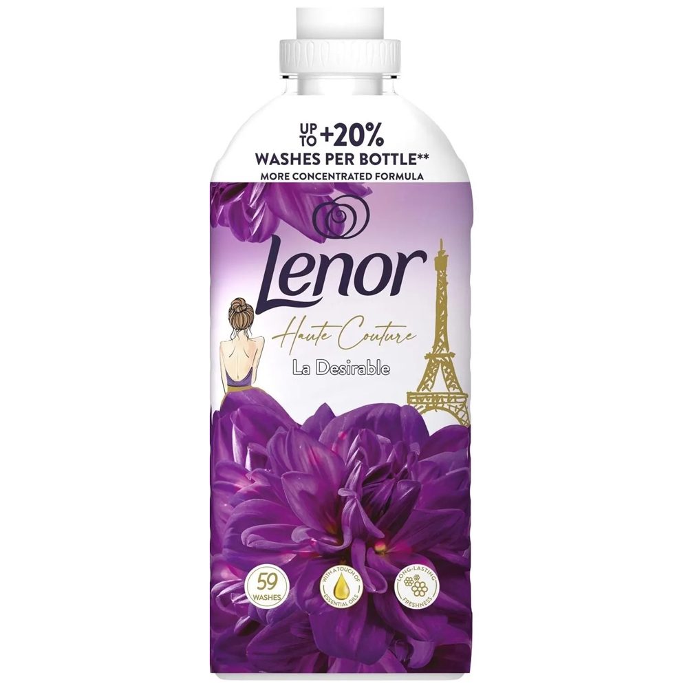 Balsam pentru Rufe Lenor Desirable, Parfum Floral Intens, Formulă Concentrată, 59 Spălări, 1.239 L