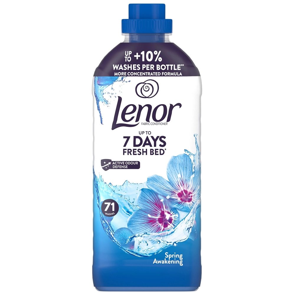 Balsam pentru Rufe Lenor Spring Awakening, Catifelare de Lungă Durată, Parfum Floral Proaspăt, Tehnologie Anti-Age, 71 Spălări, 1491 ml
