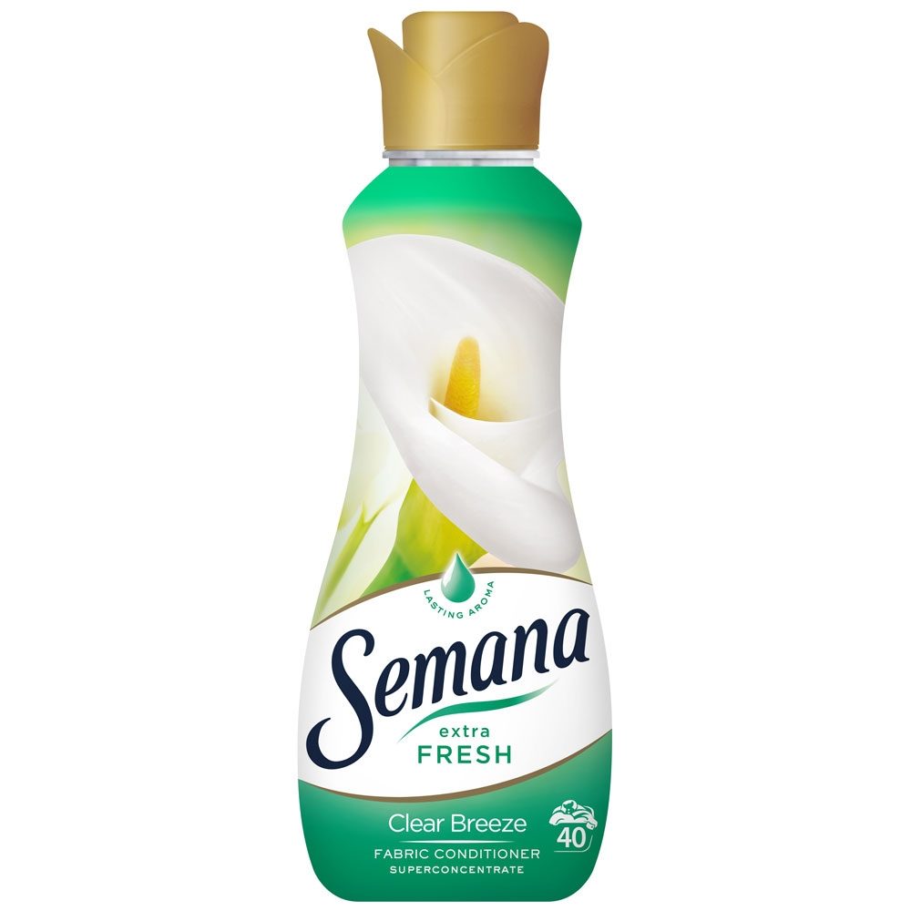 Balsam pentru Rufe Semana Extra Fresh, Parfum Clear Breeze, Prospețime de Lungă Durată, 800 ml, 40 Spălări