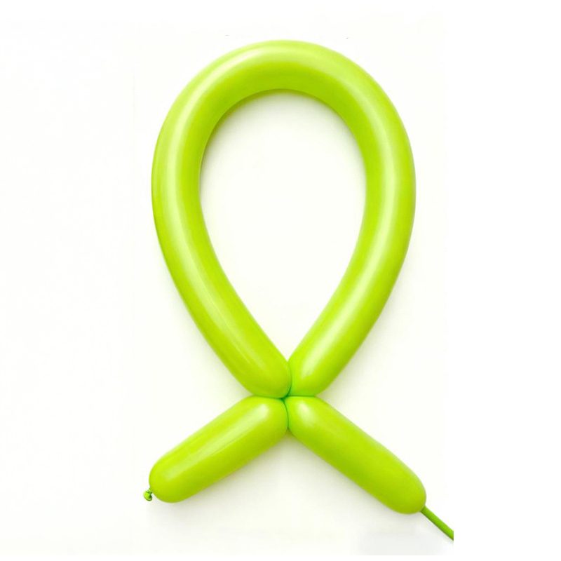 Baloane de Modelaj, Set 50 Bucati, Flexibile pentru Figuri si Animale, Latex Natural Premium, 30 cm, Extensibile 150 cm, Verde Deschis