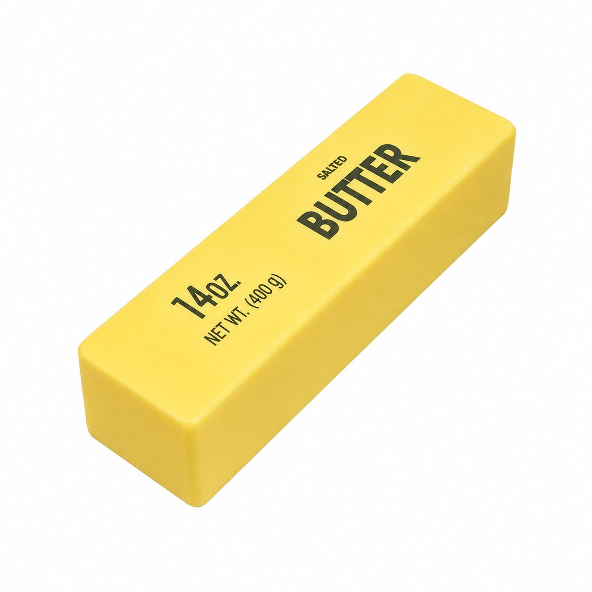 Jucarie Antistres Squishy, Model Butter Block Tip Needoh, Revenire Lenta, Spuma Moale, 400 g, 24 x 5 cm, Galben