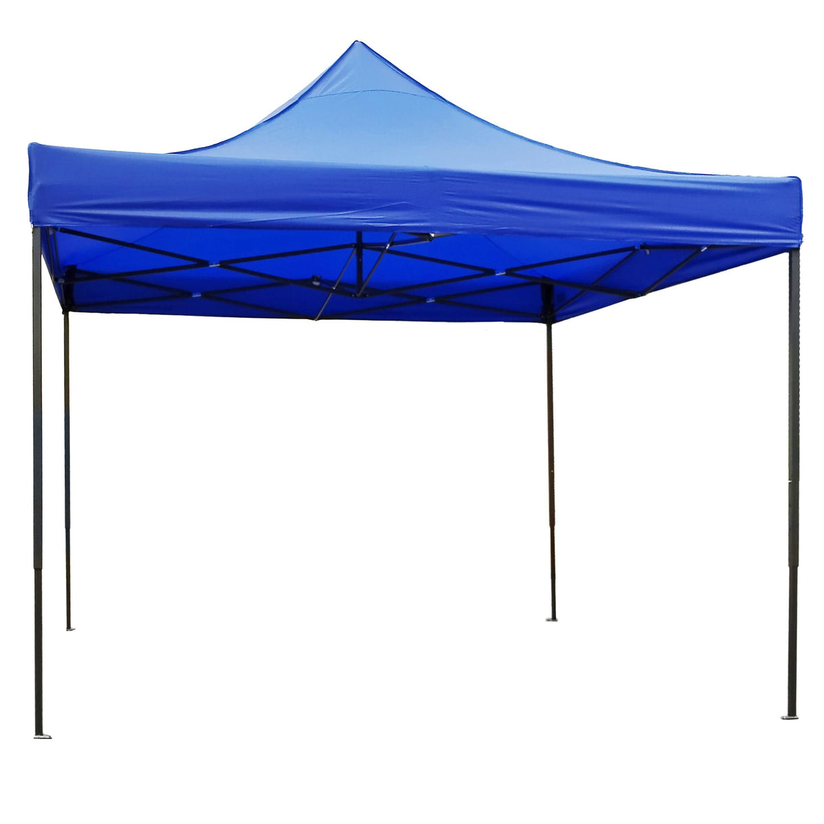 Cort Pavilion Pliabil 3x3m, Cadru Metalic Ranforsat, Inaltime Ajustabila, Acoperis Impermeabil Oxford 420D, Poliester 185 g/m, Albastru