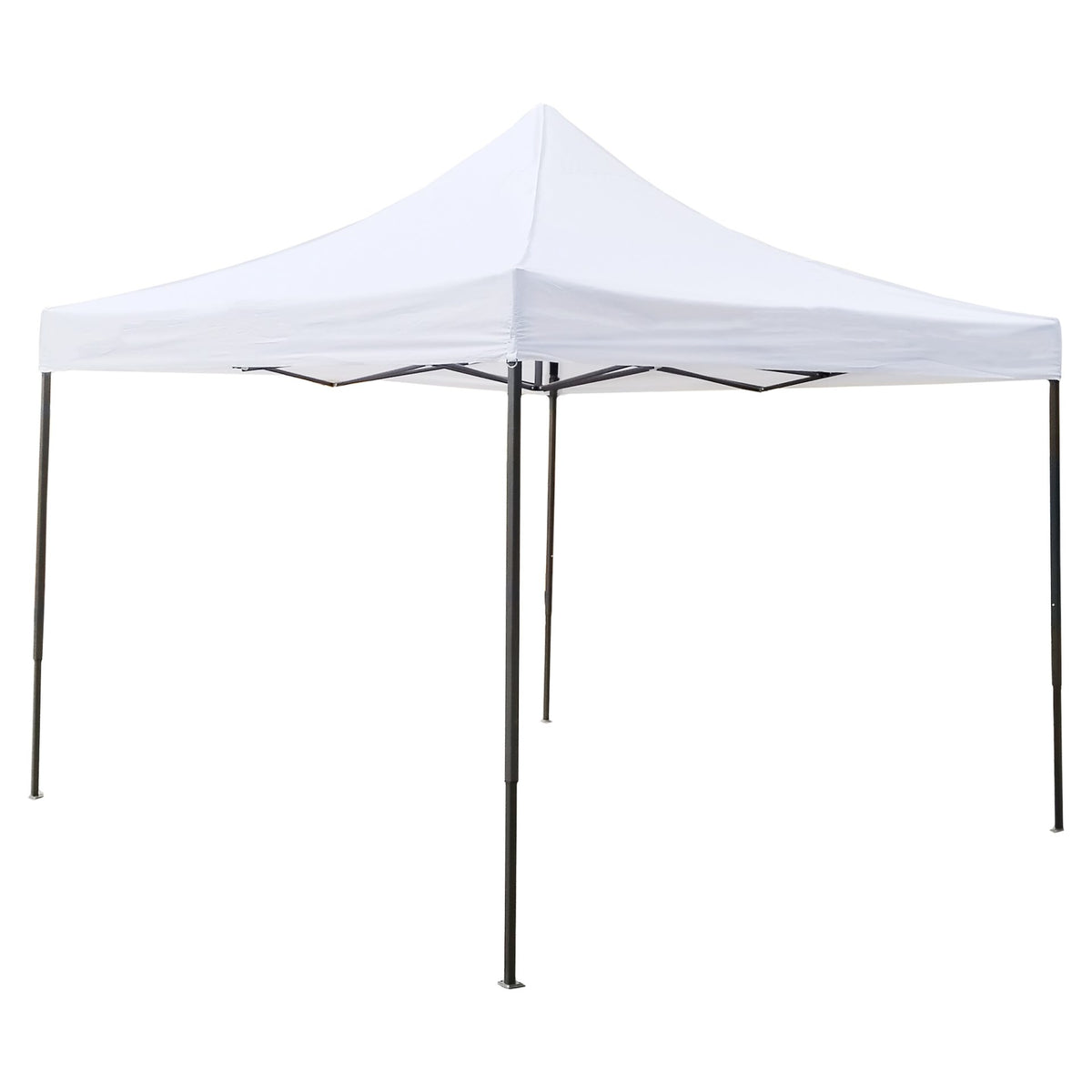 Cort Pavilion Pliabil 3x3m, Cadru Metalic Ranforsat, Inaltime Ajustabila, Acoperis Impermeabil Polyester Oxford 420D 185 g/mp, Gradina si Evenimente, Alb