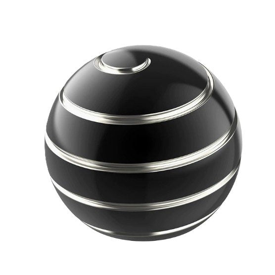 Jucarie Antistres Fidget Spinner Sfera, Rulment Inox pentru Focus si Relaxare, Aliaj Zinc, 40 mm, Negru