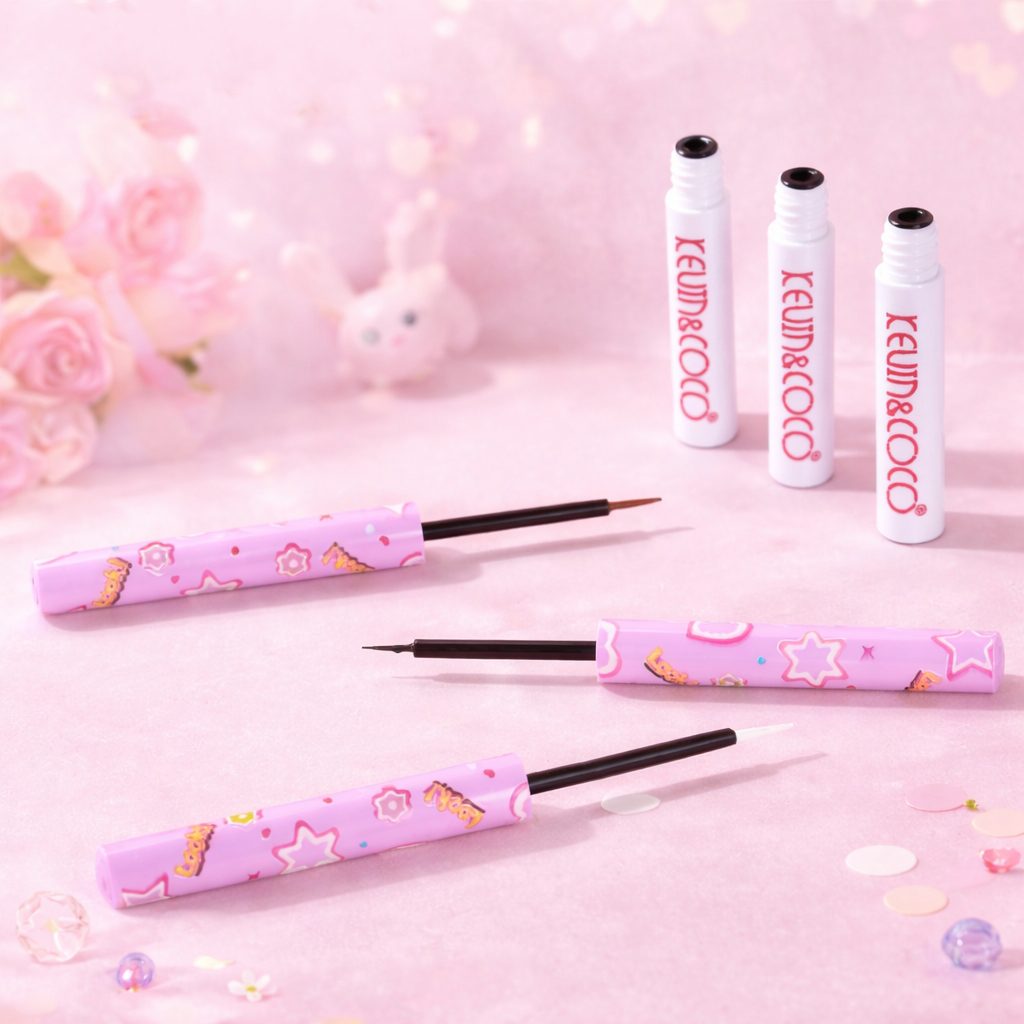 Kevin&Coco Tus Lichid de Ochi, Eyeliner Profesional cu Pensula Fină, Formulă Mată și Hipoalergenică, Rezistent la Transfer, 1.5 ml, Nuanța 2 Maro Închis