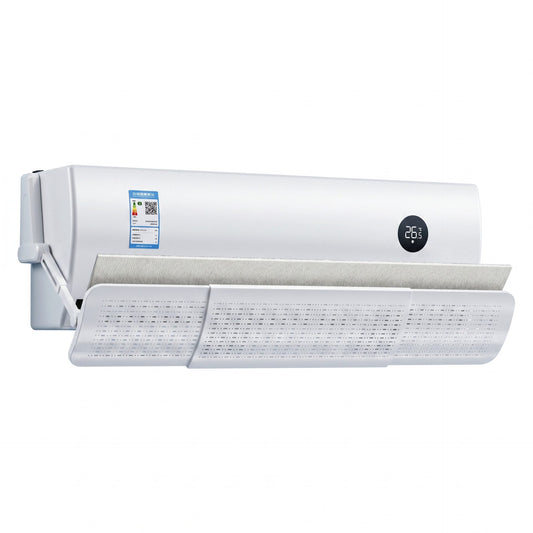 Deflector Aer Conditionat Universal, Protectie Flux Aer Rece, Ajustabil 180 Grade, Plastic, 106 x 18 cm, Alb
