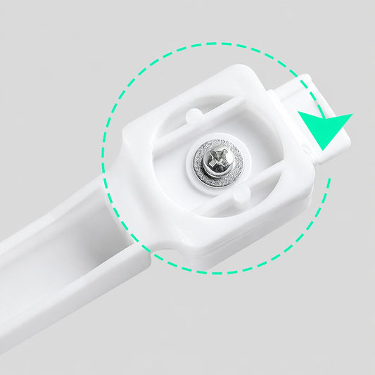 Deflector Aer Conditionat, Panou Directionare Flux Aer cu Brat Ajustabil, Orificii Ventilatie, Material Plastic, Model M, Universal, Alb