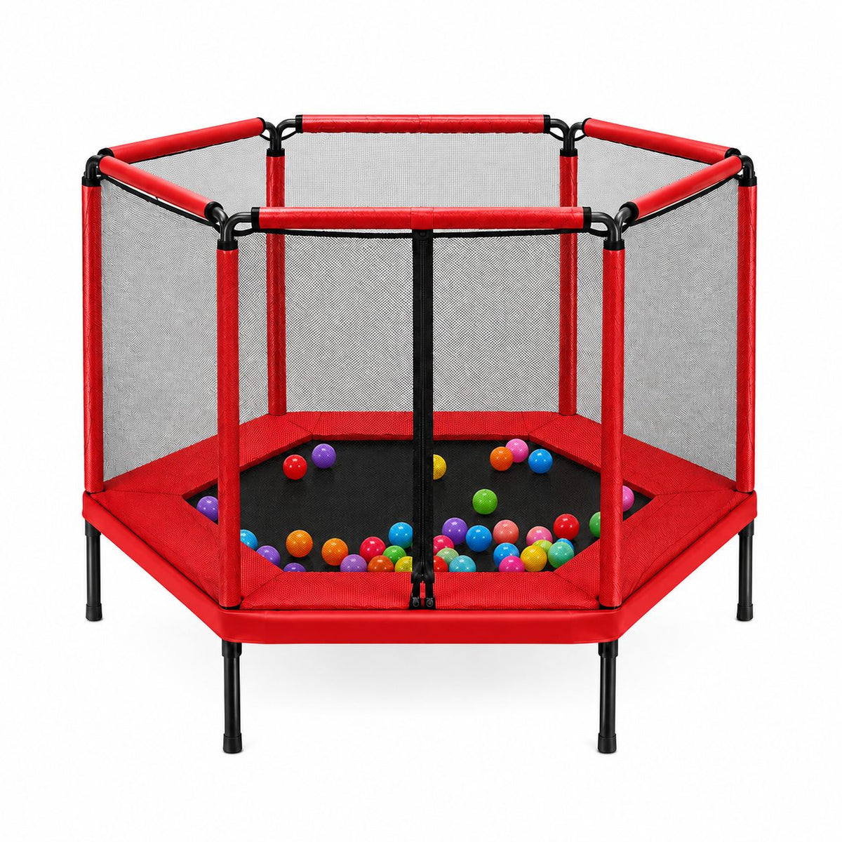 Trambulina De Gradina, Suport 100 kg, Nylon, 160x110 cm, Rosu