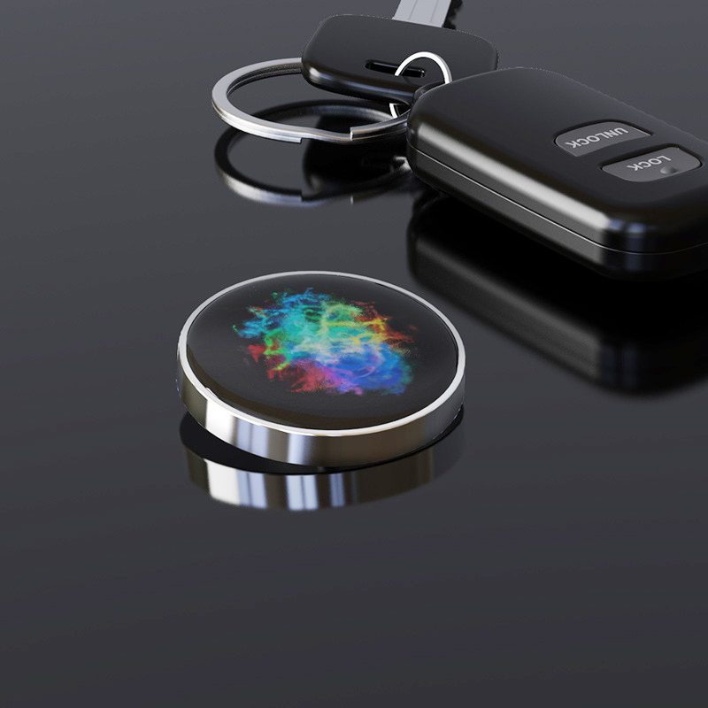 Spinner Giroscopic Metalic Coddington's Nebula, Jucarie Rotativa Anti-stres cu Efect Optic Galaxie, Otel Inoxidabil, Argintiu, 3.8 x 0.6 cm