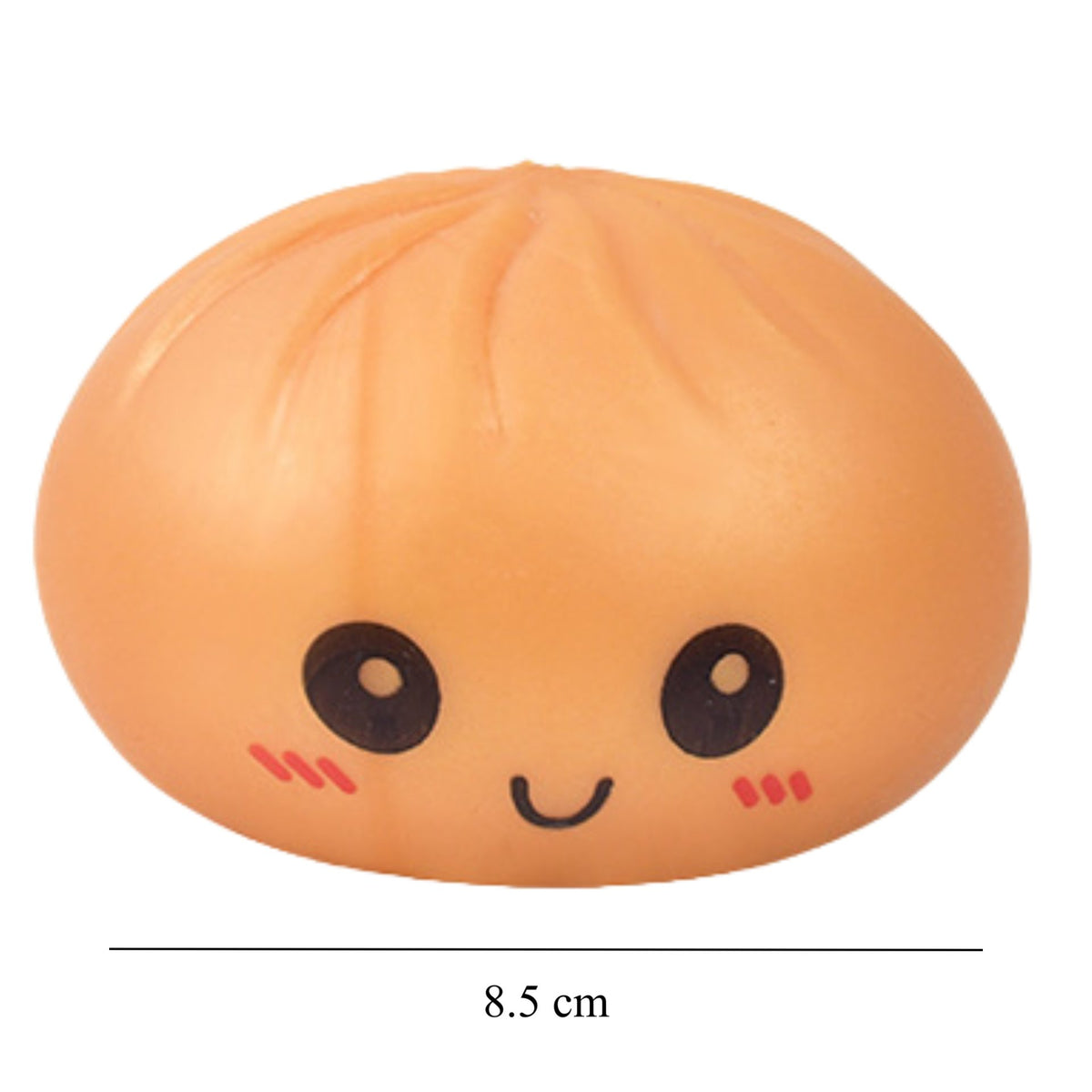 Jucarie Antistres Dumpling, Squishy Senzorial Model Galusca cu Revenire Lenta, Polimer, 8.5 cm, Galben