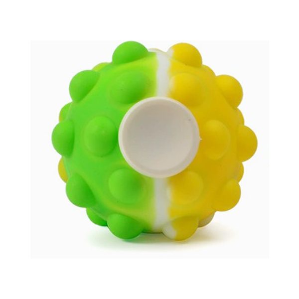 Minge Senzoriala Fidget Spinner Pop It 3D, Jucarie Rotativa Anti-stres pentru Copii si Adulti, Plastic si Silicon, 6 cm, Verde Multicolor