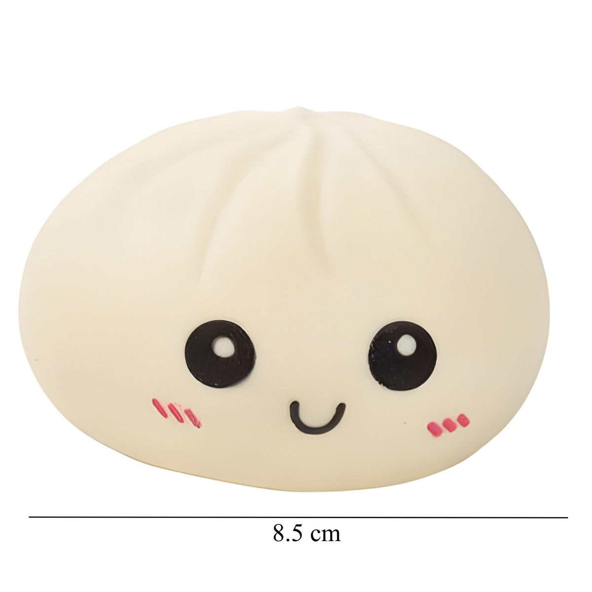 Jucarie Antistres Squishy Dumpling, Model Bao Bun cu Revenire Lenta, TPR Premium, 8.5 cm, Alb/Crem