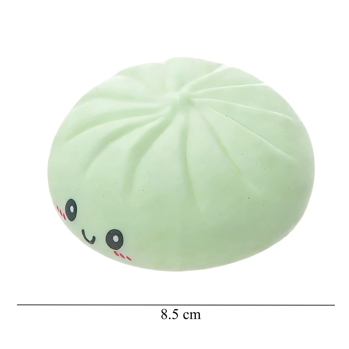 Jucarie Antistres Dumpling, Squishy Bao Bun cu Revenire Lenta, TPR Premium, 8.5 cm, Verde
