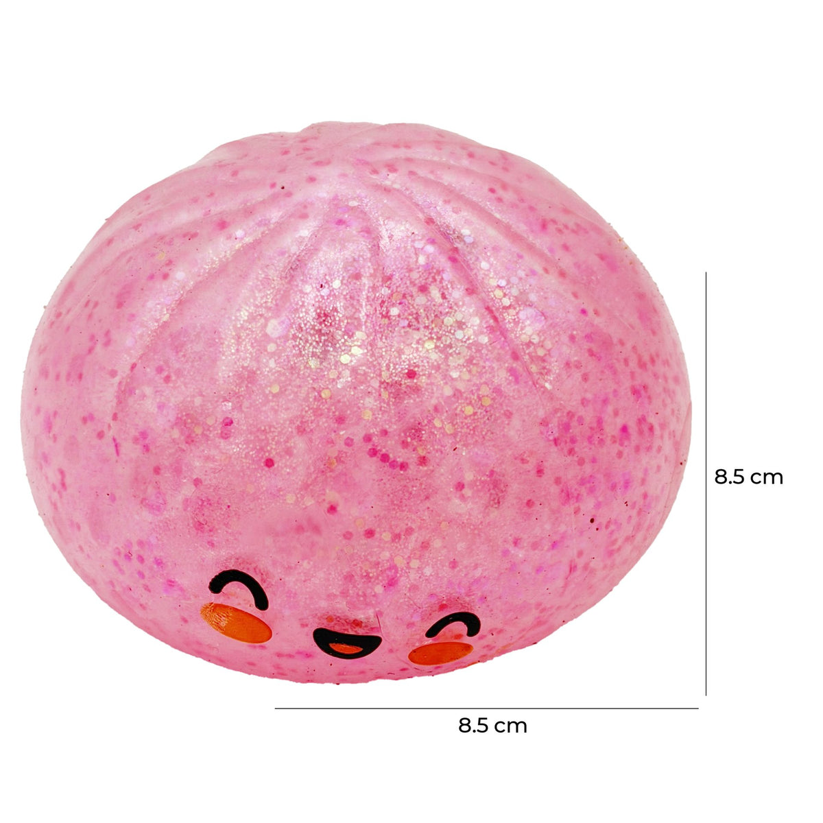Jucarie Squishy Jumbo Antistres, Fata Zambitoare cu Sclipici, Termoplastic, 8.5 x 8.5 cm, Culoare Mix Surpriza