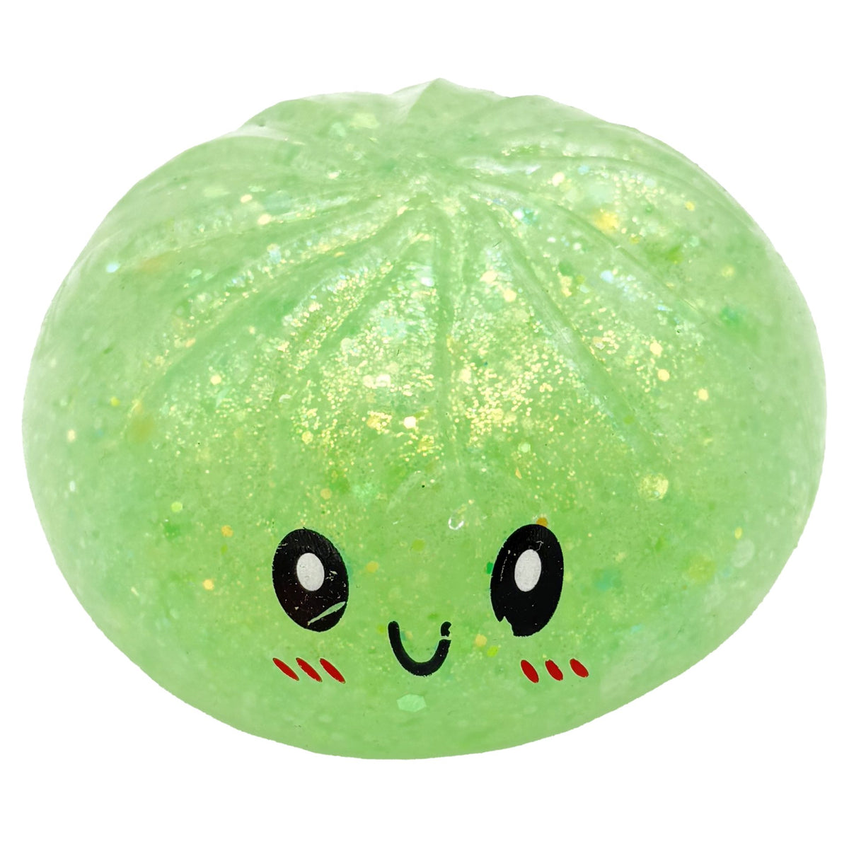 Jucarie Squishy Antistres Jumbo, Model Fata Zambitoare Sclipici, Termoplastic, 8.5 x 8.5 cm, Culoare Mix Surpriza