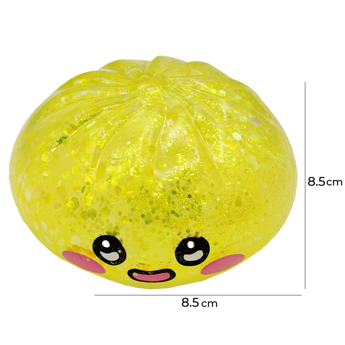 Jucarie Squishy Antistres, Model Fata Zambitoare cu Sclipici, Revenire Lenta, Termoplastic, 8.5 x 8.5 cm, Culoare Mix Surpriza