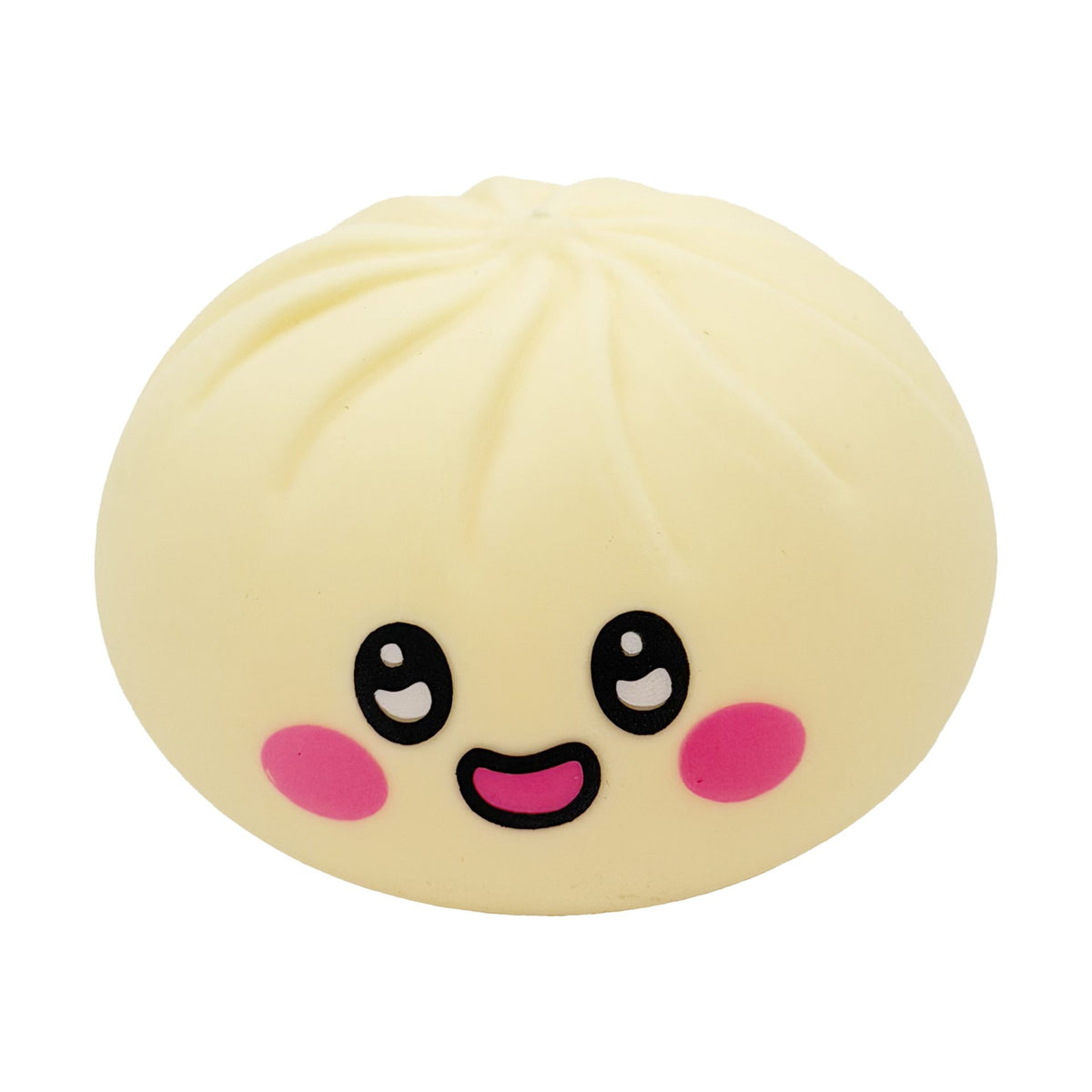 Jucarie Squishy Antistres, Model Dumpling cu Fata Zambitoare, Termoplastic, 5 x 5 cm, Culoare Mix Surpriza