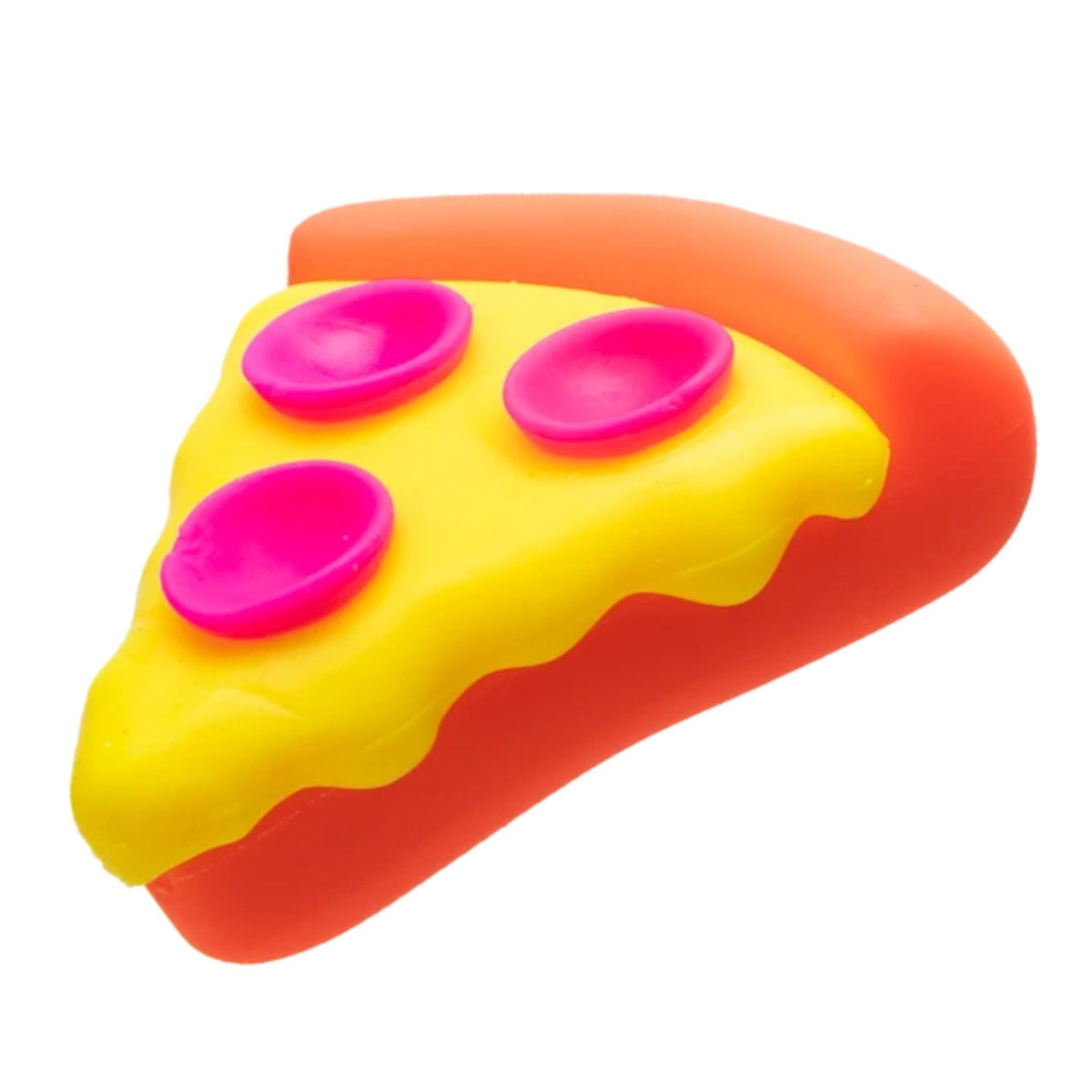 Squeezza Jucarie Senzoriala Squishy Felie de Pizza, Antistres cu Textura Soft Doh si Peelable Cheese, Gel Polimeric Non-Toxic, 9 x 8.5 cm, 1 Bucata, Culoare Aleatorie