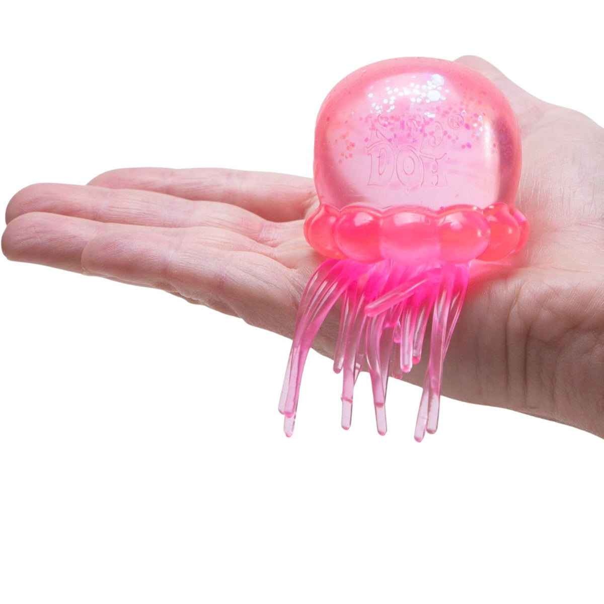 Jucarie Senzoriala Squishy Meduza Antistres, Textura Super Solida Maltose cu Sclipici, Gel Polimeric TPR, 9 x 4.7 cm, 70 g, Culoare Aleatorie, 1 Bucata